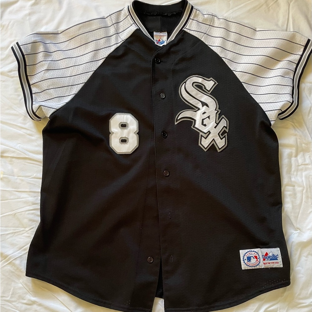 Majestic Chicago White Sox’s Black Baseball Jersey with White Label